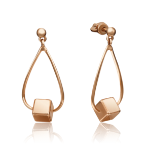 Серьги-пусеты из красного золота 02-4391-00-000-1110-48