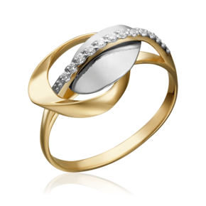 Кольцо из комбинированного золота с фианитами 01-5271-00-401-1121-23