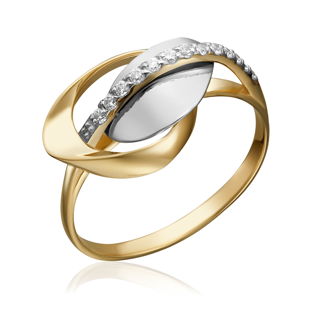 Кольцо из комбинированного золота с фианитами 01-5271-00-401-1121-23