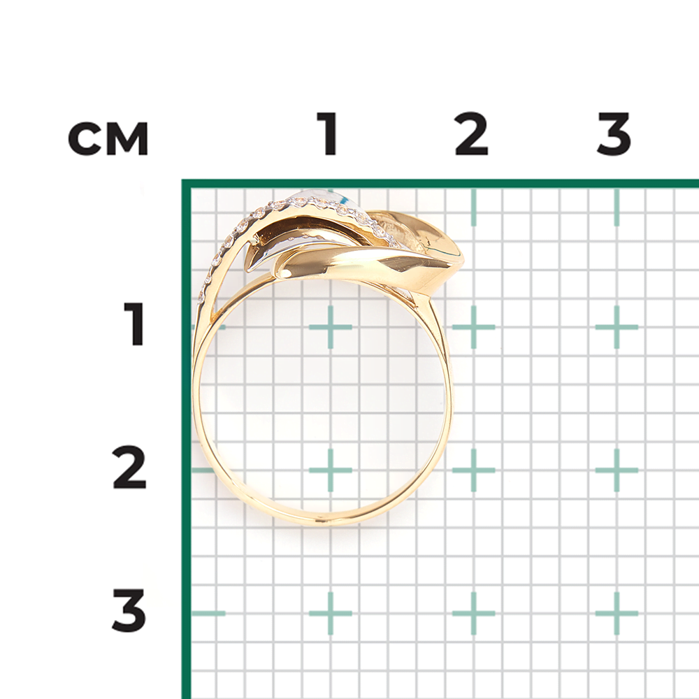 Кольцо из комбинированного золота с фианитами 01-5271-00-401-1121-23