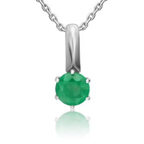 Подвеска из белого золота с изумрудом 03-0241-00-106-1120-30