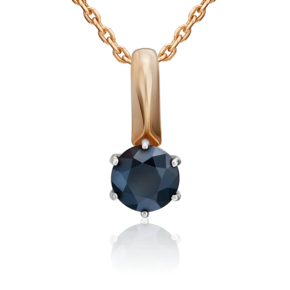 Подвеска из комбинированного золота с сапфиром 03-0240-00-102-1111-30