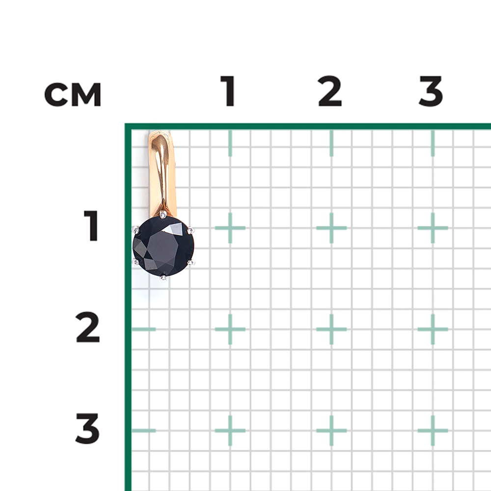 Подвеска из комбинированного золота с сапфиром 03-0240-00-102-1111-30