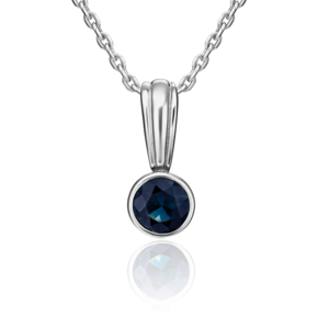 Подвеска из белого золота с сапфиром 03-0289-00-102-1120-30