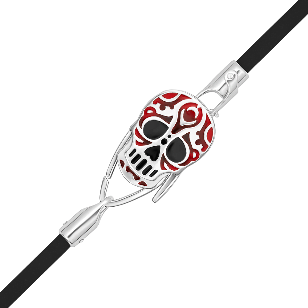 Соул «Череп» из серебра с эмалью 14-0022-00-000-0200