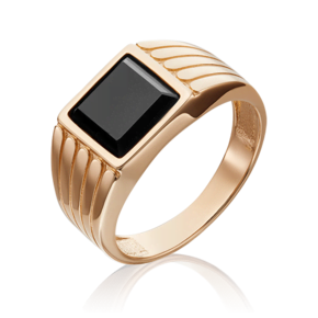 Печатка из красного золота с ониксом 01-5323-00-281-1110-46