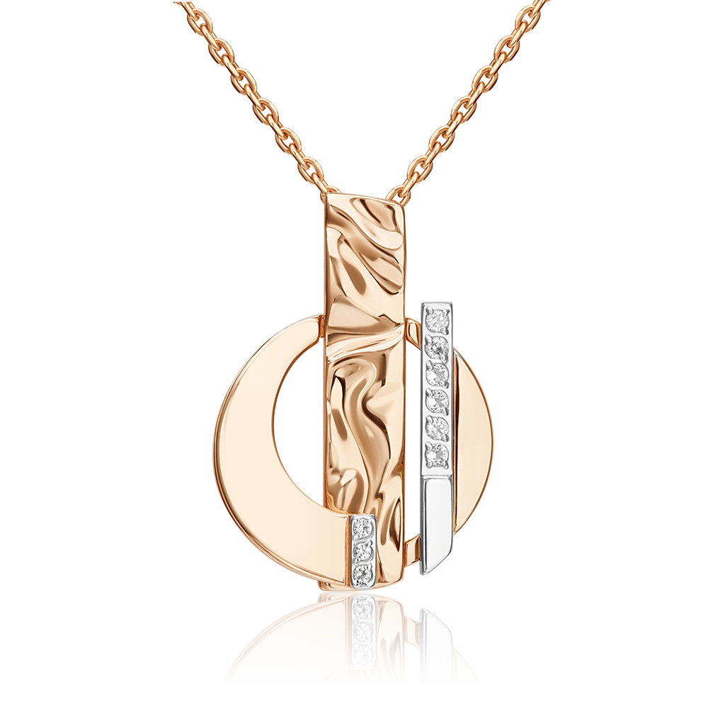 Подвеска «Индивидуальность» из комбинированного золота с натуральными топазами white 03-3412-00-201-1111