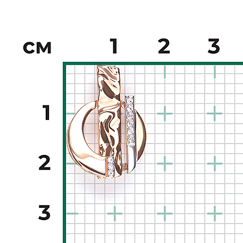 Подвеска «Индивидуальность» из комбинированного золота с натуральными топазами white 03-3412-00-201-1111