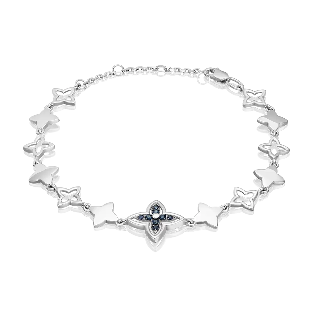 Браслет из белого золота с сапфирами 05-0846-00-102-1120