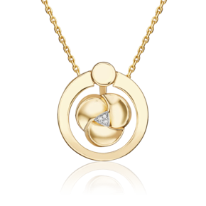 Подвеска из комбинированного золота с бриллиантами 03-3365-00-101-1121