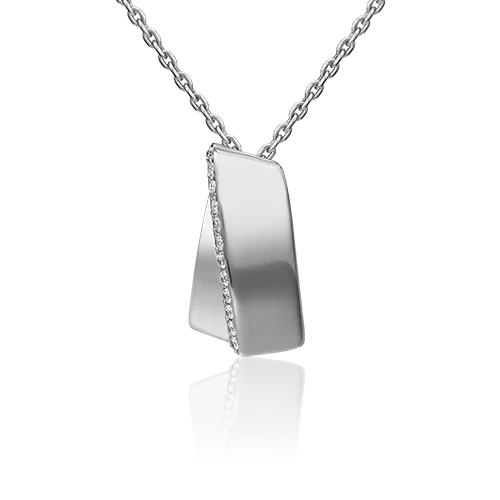 Подвеска из белого золота с фианитами 03-3133-00-401-1120-23