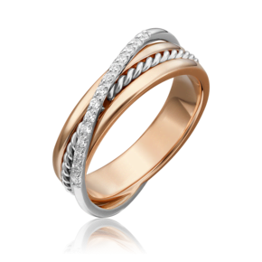 Кольцо из комбинированного золота с бриллиантами 01-5270-00-101-1111-30