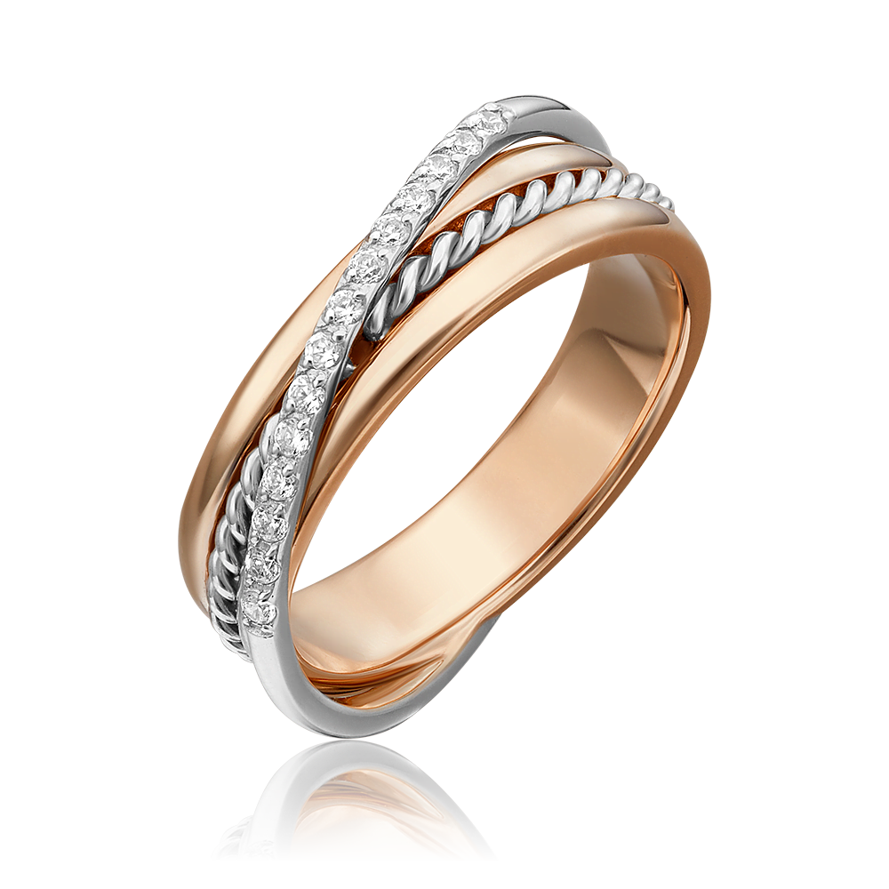 Кольцо из комбинированного золота с бриллиантами 01-5270-00-101-1111-30