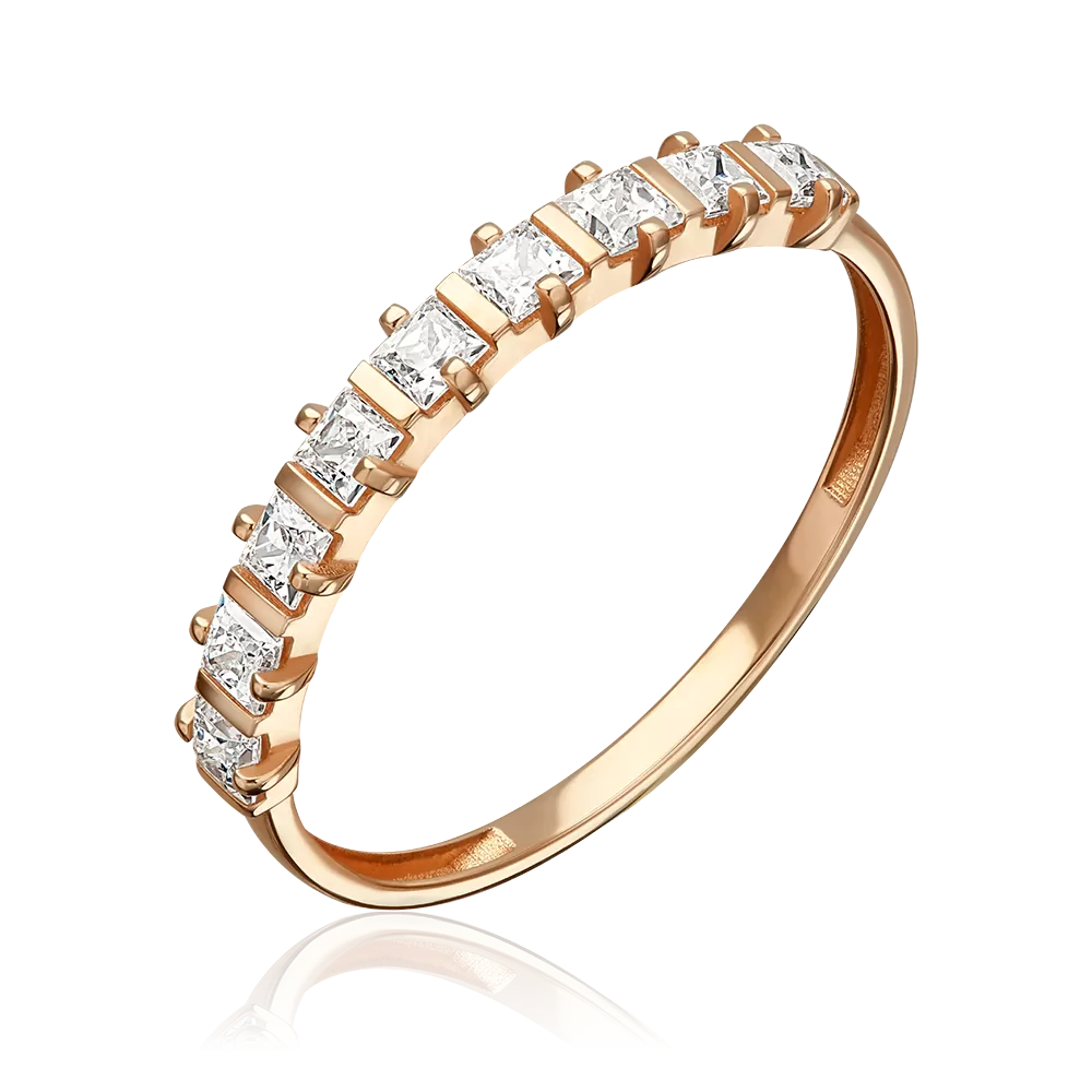 Кольцо из красного золота с фианитами 01-5981-00-401-1110