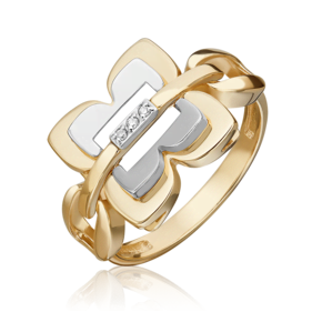 Кольцо из комбинированного золота с бриллиантами 01-5607-00-101-1121