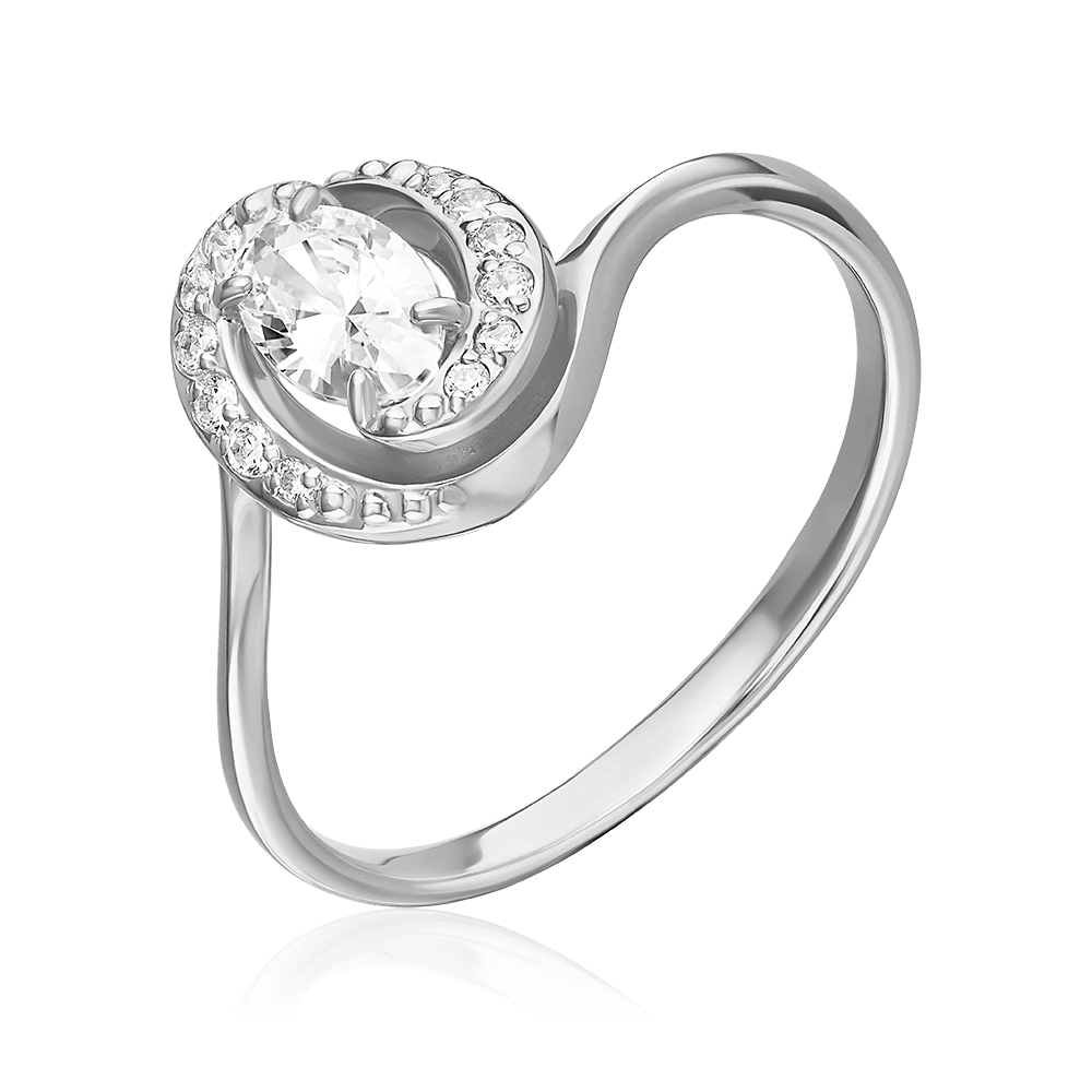 Кольцо из белого золота с фианитами 01-4490-00-501-1120-38