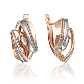 Серьги с английским замком из красного золота 02-4088-00-000-1110-04