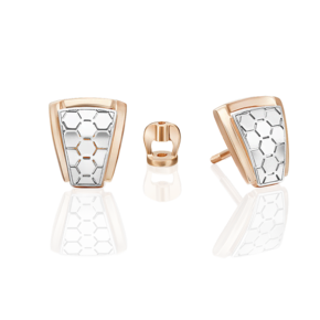 Серьги-пусеты из комбинированного золота 02-5264-00-000-1111