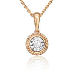 Подвеска из комбинированного золота с бриллиантом 03-3452-00-101-1111