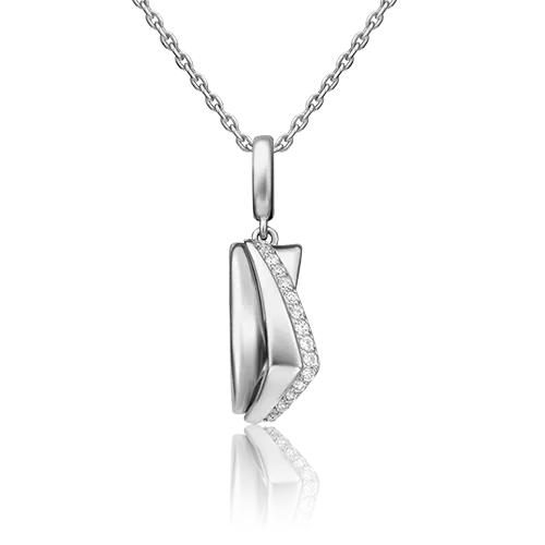 Подвеска из белого золота с фианитами 03-3143-00-401-1120-24