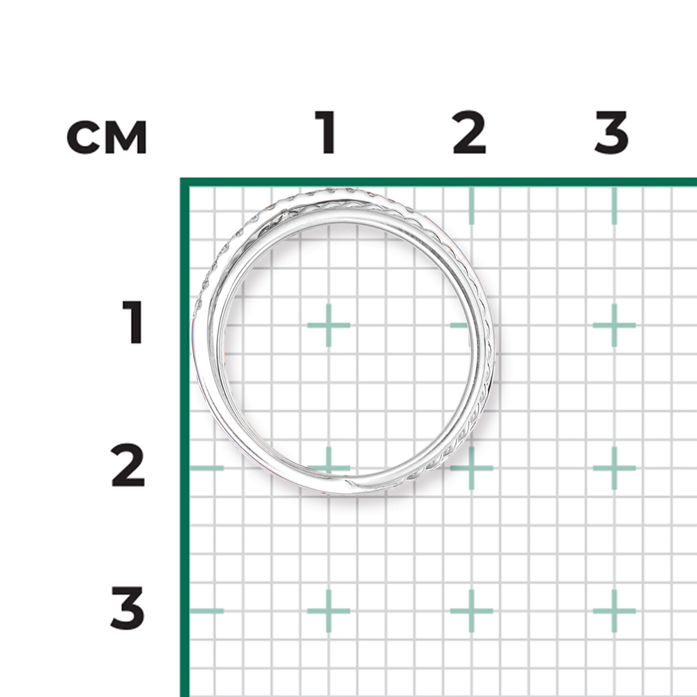 Кольцо из белого золота с фианитами 01-5270-00-401-1120-48