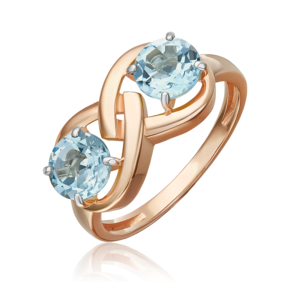 Кольцо из красного золота с топазами 01-5840-00-201-1110