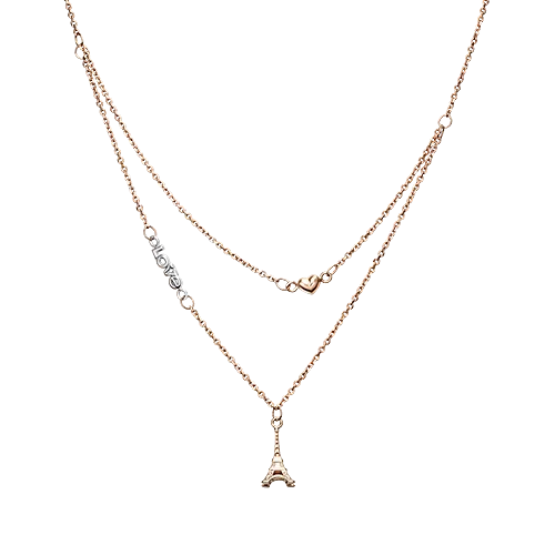 Колье «Эйфелева башня» из комбинированного золота 07-0213-00-000-1111-63