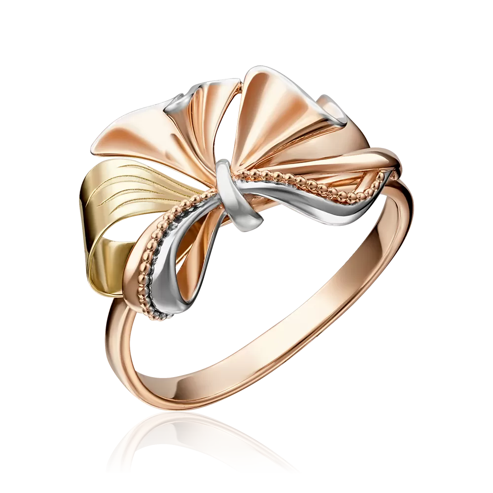 Кольцо «Бант» из комбинированного золота 01-5138-00-000-1113-48