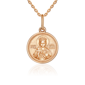 Иконка «Святая великомученица Ирина» из красного золота 03-1776-01-000-1110-01