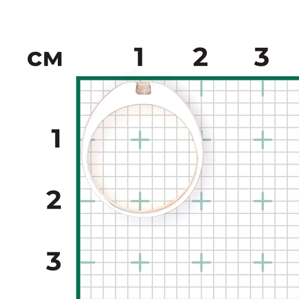 Кольцо из комбинированного золота с фианитом 01-5177-00-501-1111-38