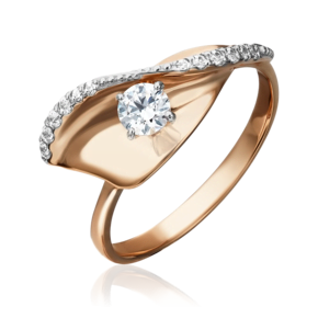 Кольцо из комбинированного золота с фианитами 01-5274-00-501-1111-38