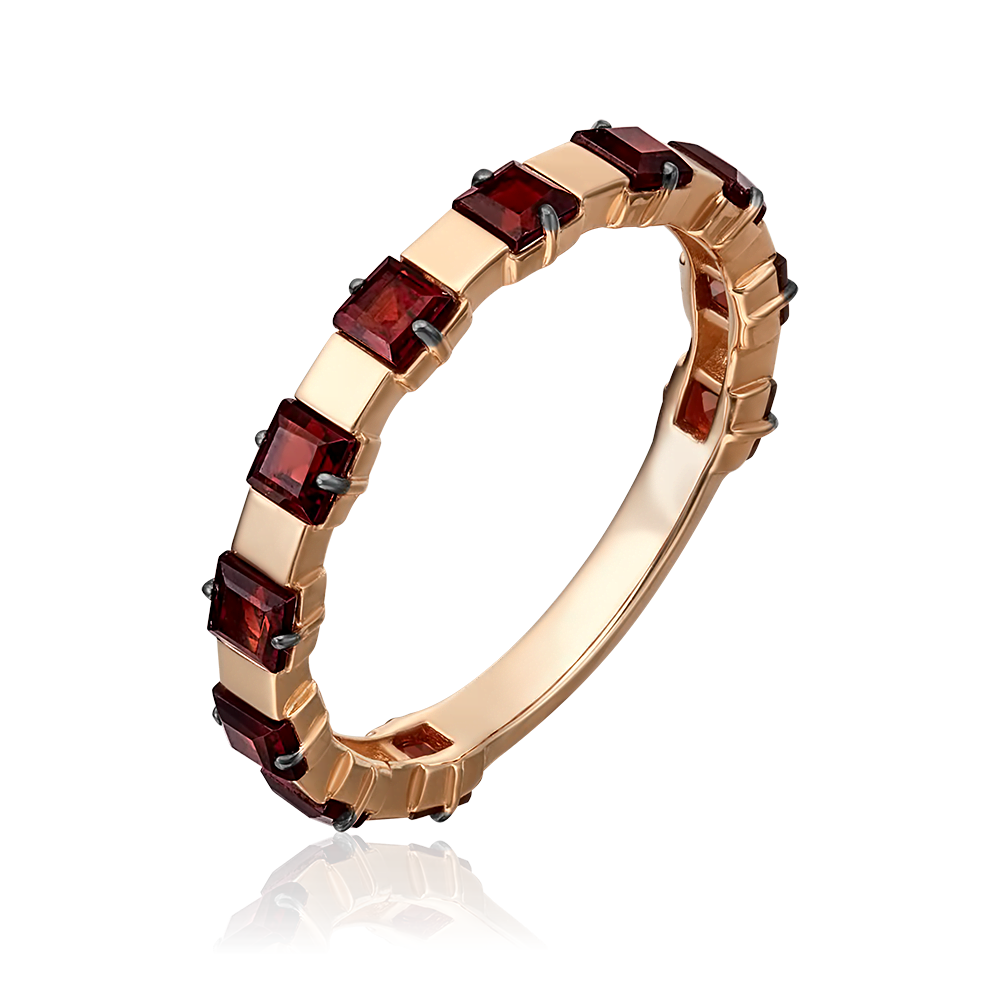 Кольцо из красного золота с гранатами 01-5321-00-204-1110-57