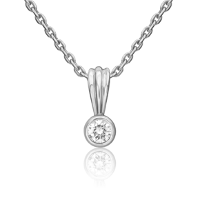 Подвеска из белого золота с бриллиантом 03-0271-00-101-1120-30