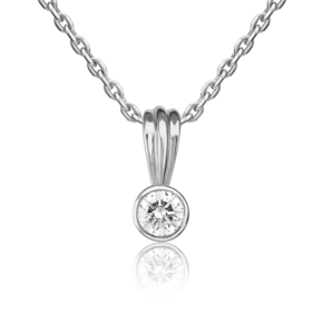 Подвеска из белого золота с бриллиантом 03-0275-00-101-1120-30