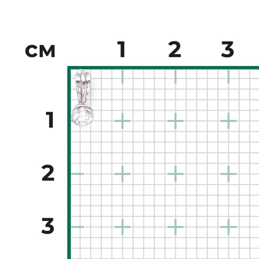 Подвеска из белого золота с бриллиантом 03-0275-00-101-1120-30