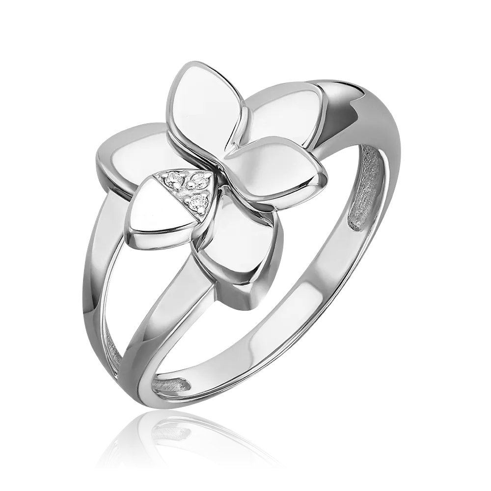 Кольцо из белого золота с бриллиантами 01-5604-00-101-1120