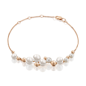 Браслет из красного золота с жемчугом культивированным 05-0614-00-301-1110-31