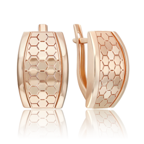 Серьги с английским замком из красного золота 02-5259-00-000-1110