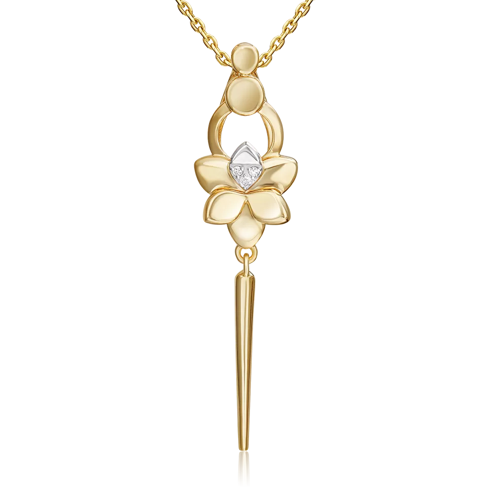 Подвеска из комбинированного золота с бриллиантами 03-3360-00-101-1121