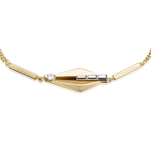 Браслет из комбинированного золота с натуральным топазом white 05-0742-00-201-1121