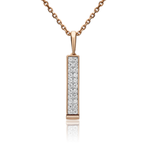 Подвеска из красного золота с фианитами 03-2979-00-401-1110-48