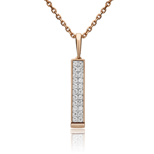 Подвеска из красного золота с фианитами 03-2979-00-401-1110-48