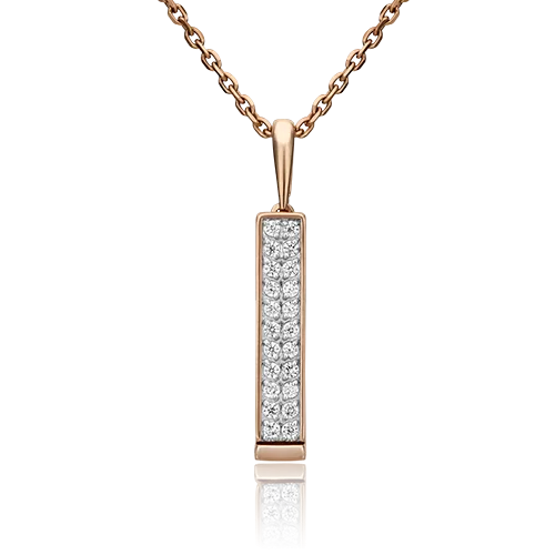 Подвеска из красного золота с фианитами 03-2979-00-401-1110-48