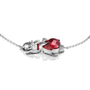 Браслет «Жук» из серебра с фианитом и эмалью 05-0683-00-404-0200-68