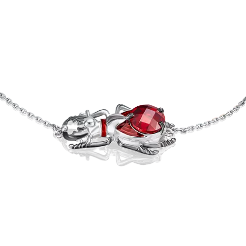 Браслет «Жук» из серебра с фианитом и эмалью 05-0683-00-404-0200-68