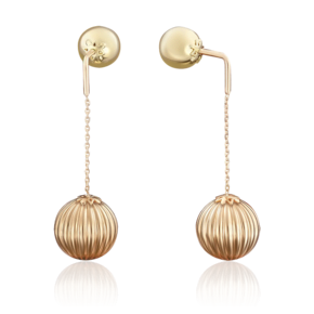 Серьги-пусеты из комбинированного золота 02-3572-01-000-1113-01