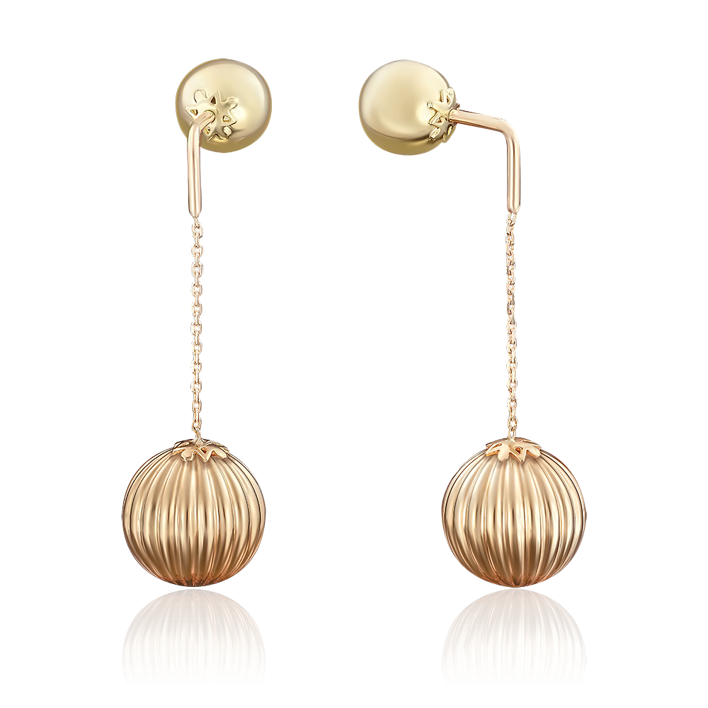 Серьги-пусеты из комбинированного золота 02-3572-01-000-1113-01