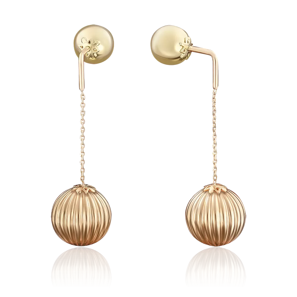 Серьги-пусеты из комбинированного золота 02-3572-01-000-1113-01