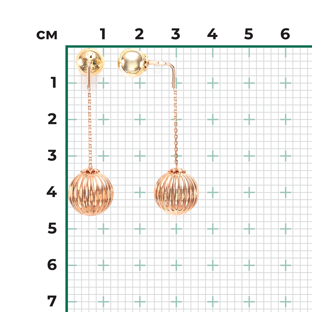 Серьги-пусеты из комбинированного золота 02-3572-01-000-1113-01