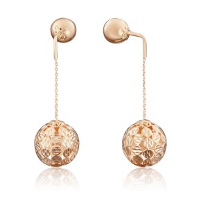 Серьги-пусеты из красного золота 02-3573-00-000-1110-01